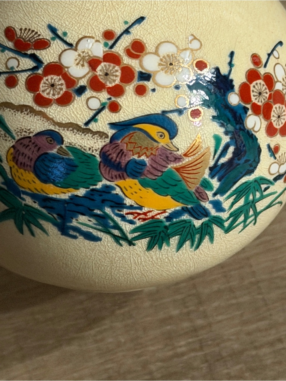 Vintage Satsuma Japan Bud Vase Gold Trim Small Collectibles 3x3” Porcelain - Picture 6 of 9